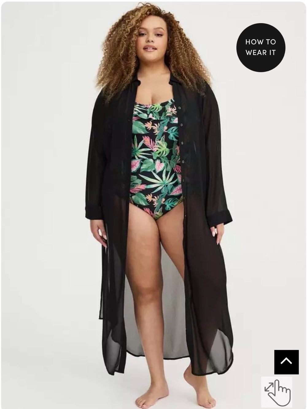 NWT Torrid Sheer Maxi Shirt Dress / Cover Up